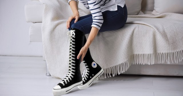 Thigh-High Chucks Unlaced Just in Time to Go Out Again