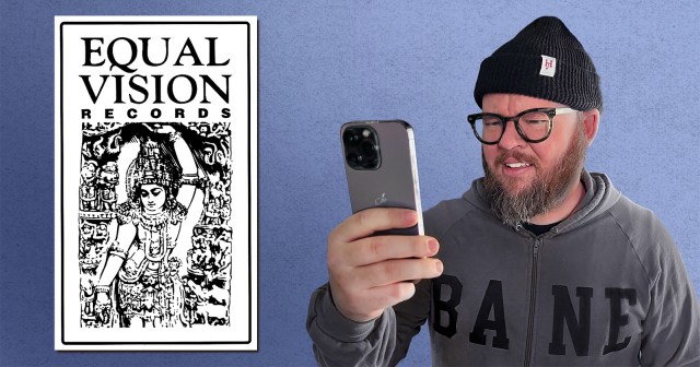 Aging Punk Confuses Equal Vision Logo for QR Code