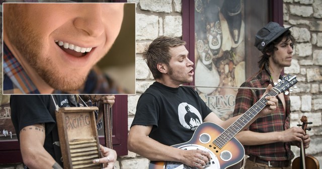 Crowd Suspicious of Folk Punk Band With Perfect Teeth