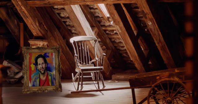 Portrait of Paul Rudd in Attic Also Weirdly Young-Looking