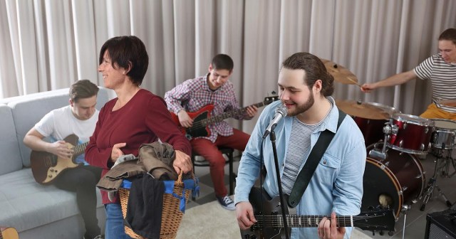 Mom Switching Laundry Loads During Band Practice “Not Even Here”