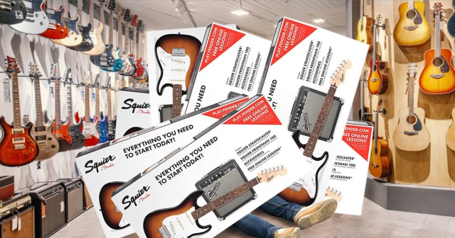 Guitar Center Employee Crushed to Death by Avalanche of Squier Starter Packs