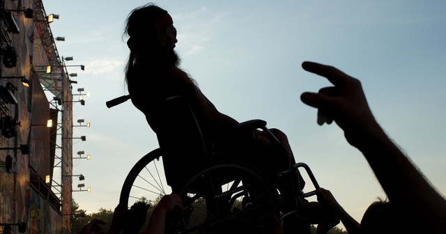 Wheelchair User Just Wants to Crowd Surf Once Without Inspirational Photo Being Taken of Him