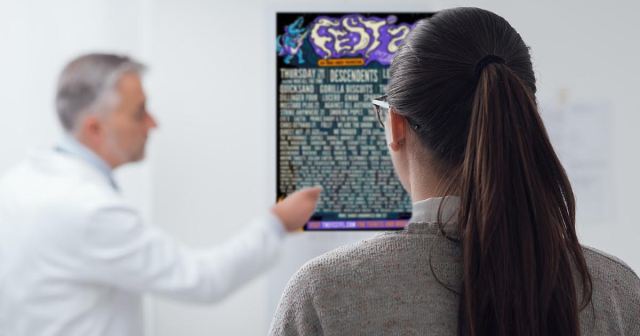 Punk Ophthalmologist Uses Fest 21 Poster for Eye Chart