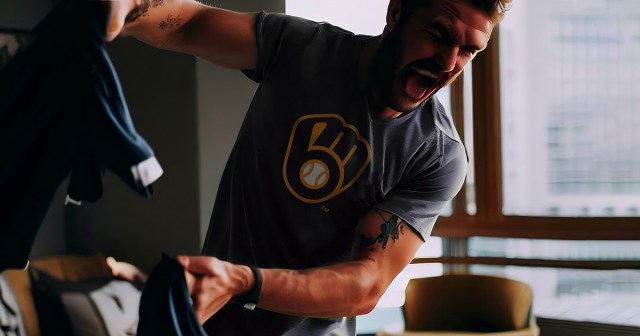 Straight Edge Milwaukee Brewers Fan Knocks Team Merch Out of Own Hands