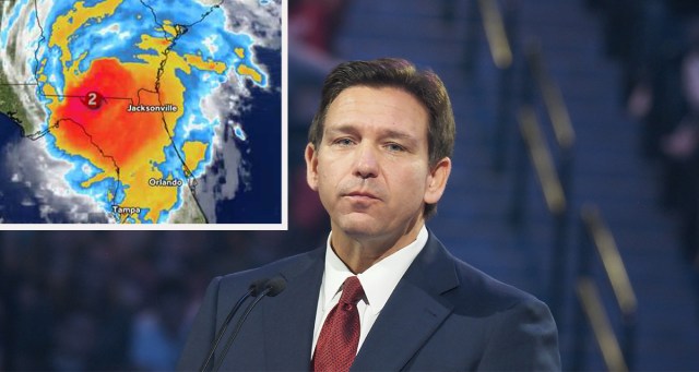 DeSantis Claims 115mph Hour Winds Are God’s Way of Removing Wokeness From Florida
