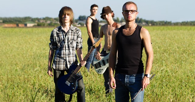 Band Taking Promo Photos in Desolate Field Brought Their Instruments for Some Stupid Reason
