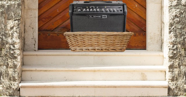 Line 6 Amp In Wicker Basket Abandoned on Orphanage Doorstep