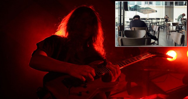 Metal Band Wishes They Could Be As Loud As Guy Adjusting Chair In Coffee Shop