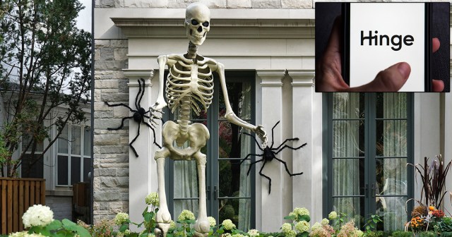 Self-Conscious 12 Foot Tall Skeleton Lists Height as 14 Feet on Hinge