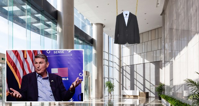 ExxonMobil Hangs Joe Manchin’s Suit From Rafters at Headquarters