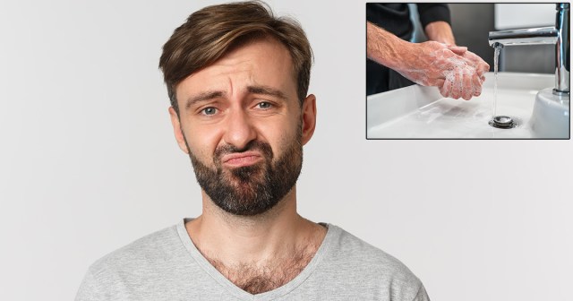 Depressed Man Doesn’t Even Pretend to Wash Hands in the Bathroom Anymore