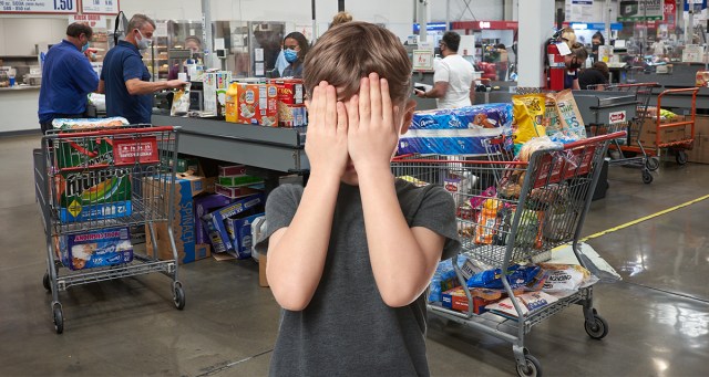 Uh Oh! Dad Left You With the Cart to go Get Bread, and the Front of the Line Looms Ever Closer