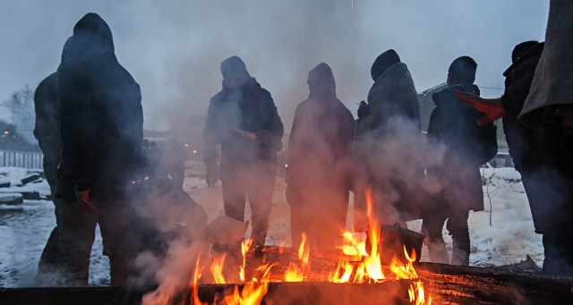 Iowa Republicans Instinctively Burn Books to Warm Up During Caucus