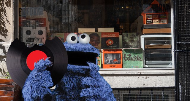 Used Record Store Rejects Stack of LPs From Cookie Monster With Suspicious Bite Shapes in Them