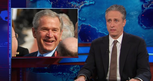 Jon Stewart Returns to “The Daily Show’ After Seeing How Soft Media Has Gotten on George W. Bush