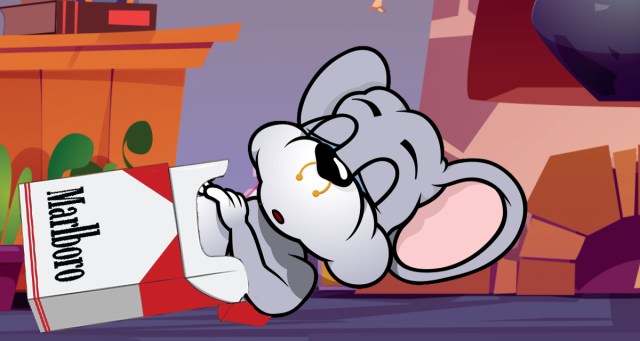 Whimsical Punk Mouse in Children’s Book Lives in Marlboro Red Carton