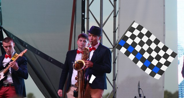 Right Wing Ska Band Flying “Thin Checkered Line” Flag