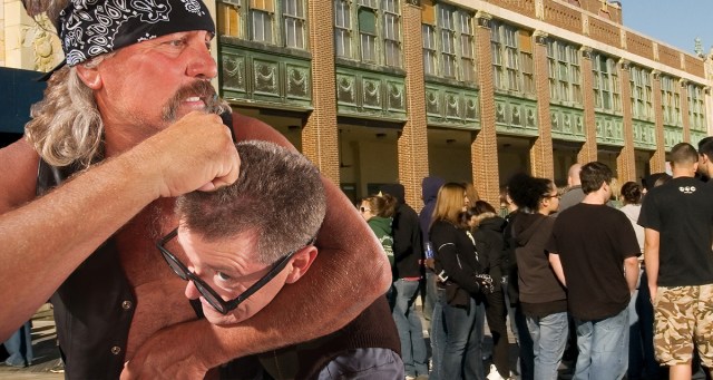 Bouncer Trying So Hard Not to Wedgie Everyone at They Might be Giants Show