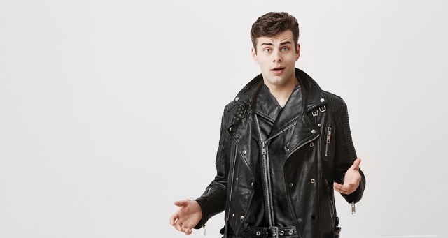 Cooler Guy Wears Two Leather Jackets