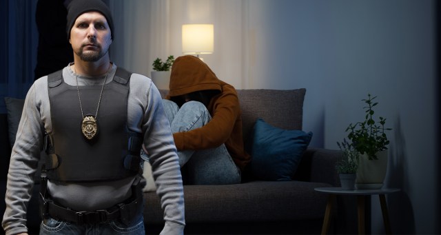 Cop Practices For Long Day of Busting Protests By Beating Teenage Children at Home