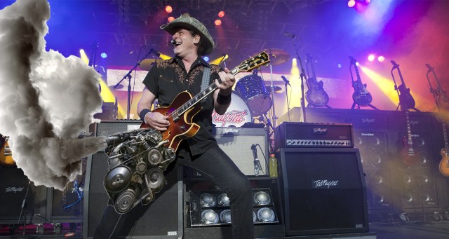 Ted Nugent Develops Gas Powered Guitar As A Fuck You To Climate Activist Hippies