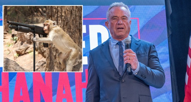 RFK Jr. Reminds Voters He Also Keeps a Monkey With a Handgun on His Nightstand For Self Defense If They Wanna Hear About That