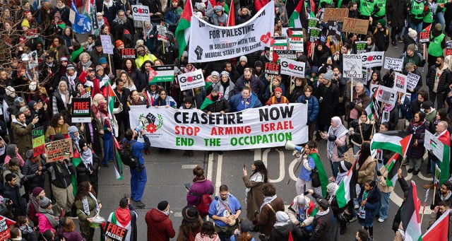 Pro-Palestine March Turns Back Around to Protest Latest War Crime IDF Committed Since Demonstration Began