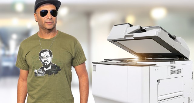 Exhausted Tom Morello Faxes in Protest of Chicago DNC