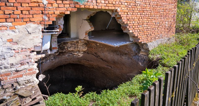 House Show Becomes Basement Show After Sinkhole Opens Beneath Living Room