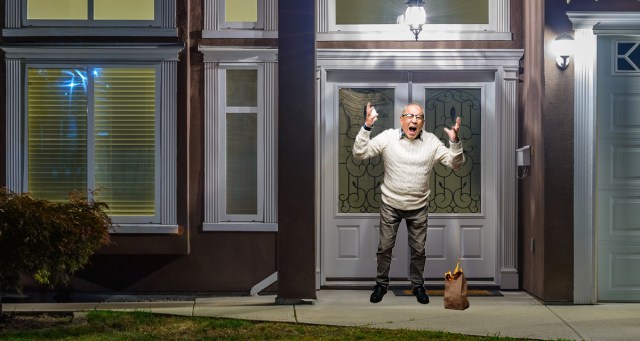 Elderly Man Falls for Old “Red Hot Chili Peppers CD Stuffed into a Flaming Bag at Front Door” Gag