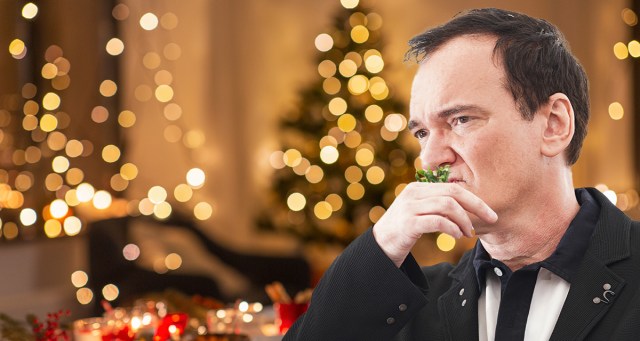 Quentin Tarantino Caught Sucking The Mistletoe