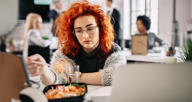 Vegan Coworker Feels Obligated to Take Third Plate of Giant Uneaten Office Party Salad