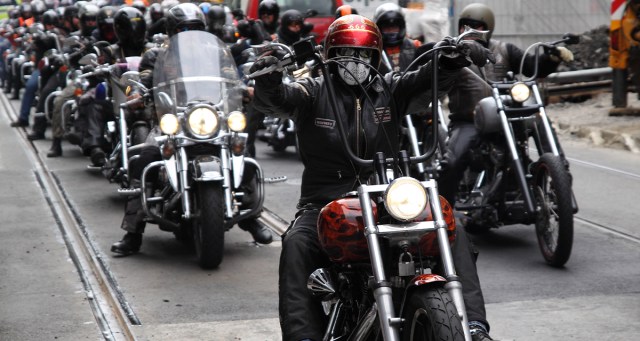 Adorable Biker Gang Wearing Matching Outfits