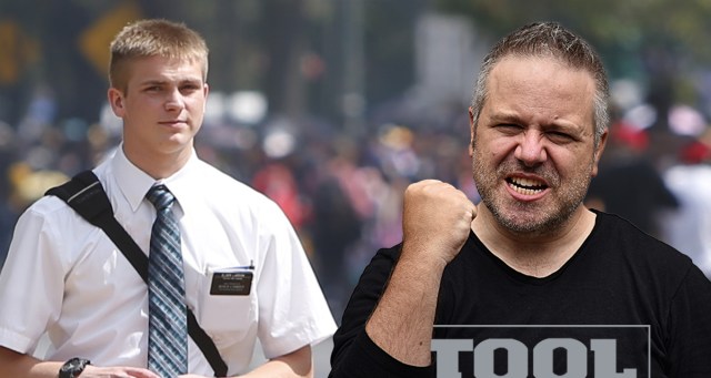 Jehovah’s Witness and Tool Fan Spend All Night Trying to Convert Each Other