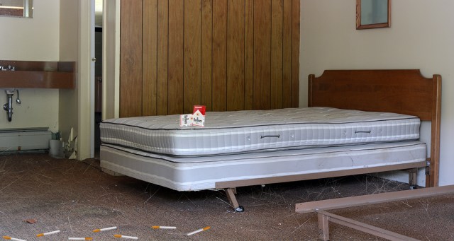 Crust Punk Plans Romantic Valentine’s Day for Partner with Trail of Loose Cigarettes Leading to Dirty Mattress