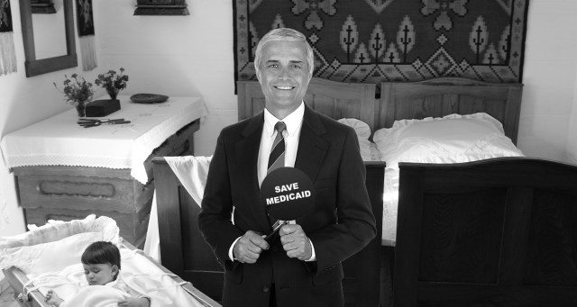 Democratic Congressman Travels Back in Time to Hold Up Tiny Sign Near Baby Hitler