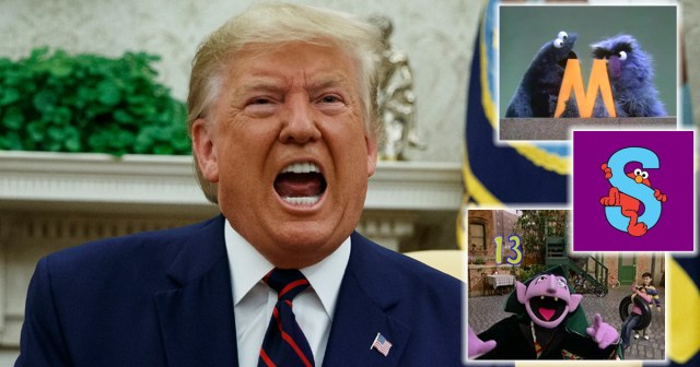 Trump Justifies PBS Funding Slash With Claims That Sesame Street Is Sponsored by the Letters M, S, and the Number 13