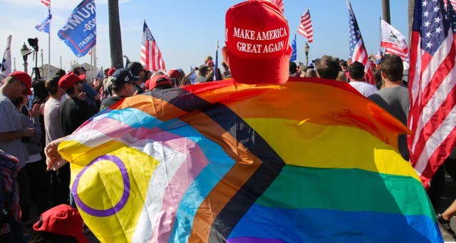 MAGA Patriot Accidentally Recreates Pride Flag After Adding a Few Too Many “Thin Line” Colors to Stars and Stripes