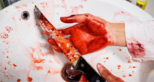 Serial Killer Leaves Knife Hanging Over Side of Sink in Case He Wants to Kill Again Later