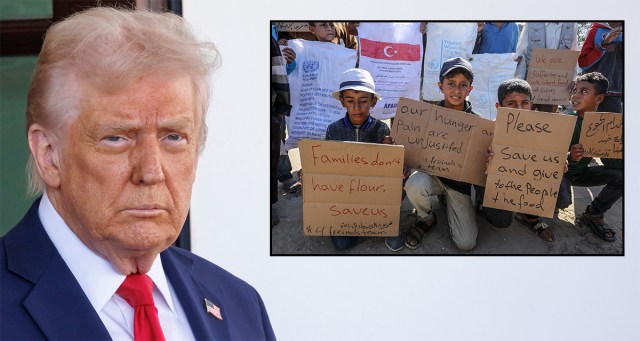 Children Starving in Gaza Wish Trump Would Use Them to Distract from Epstein Scandal