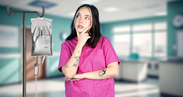 Punk Nurse Asks if Any Patients Want to Play Slap the IV Bag