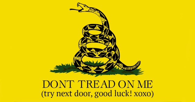 Gadsden Flag Updated to Clarify Treading on Neighbors Okay