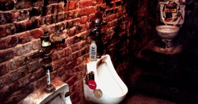 Score! Someone Left Their Half-Empty Miller Lite Pounder on Top of This Venue Urinal