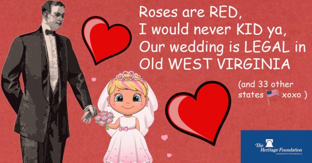 Heritage Foundation Unveils Project 2026 Valentine’s Day Cards for Child Brides