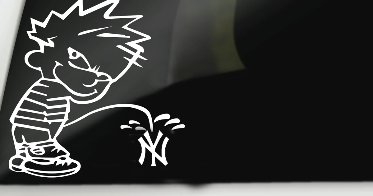How Mudflaps Gave Me Unrealistic Expectations About How Often Calvin Pisses on the Yankees Logo
