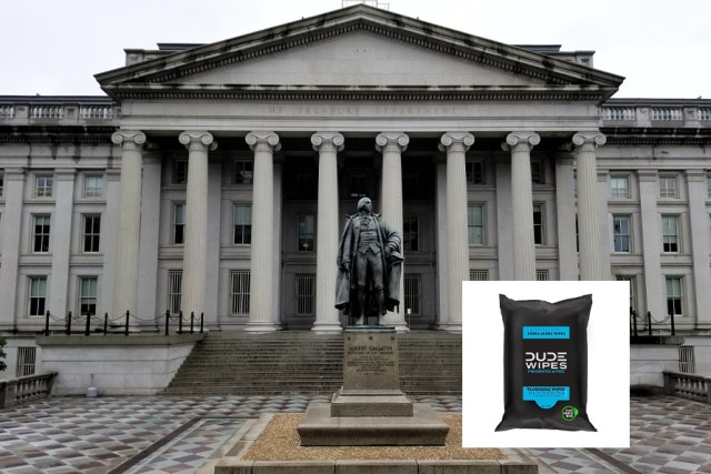 U.S. Treasury Announces Trump Money Doubles as Dude Wipes
