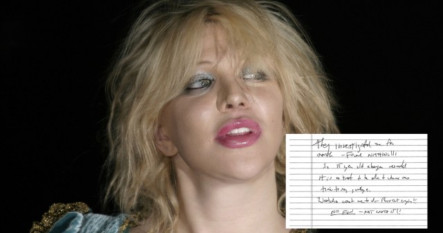 Epstein Suicide Note Oddly Resembles Courtney Love’s Handwriting