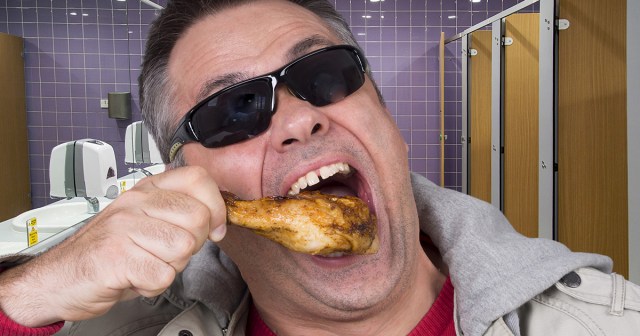Show Me the Rule That Says I Can’t Take a Rotisserie Chicken, That I’ve Already Paid For, Into the Piggly Wiggly Men’s Room