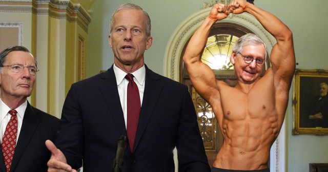 Plot Twist: Shirtless, Jacked Mitch McConnell Emerges From Seclusion “Ready To Fuck”